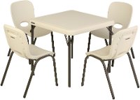 80437 Lifetime Kids Table and 4 Chairs Almond