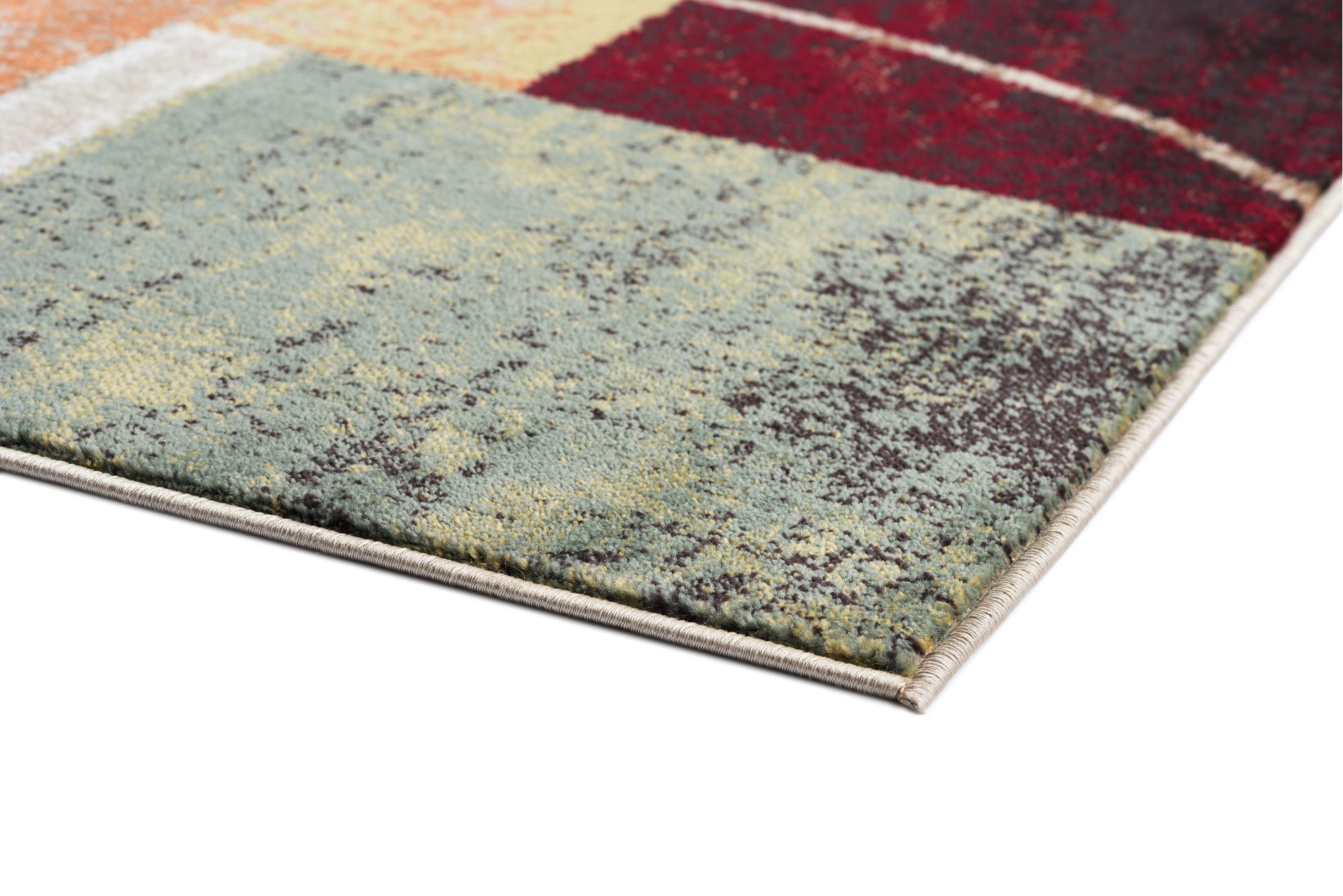 DCO10048x10 8 x 10 Large Red, Brown, and Teal Area Rug - Deco-4