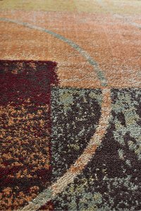 DCO10048x10 8 x 10 Large Red, Brown, and Teal Area Rug - Deco-7