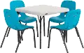 80499 Lifetime Kids Blue 5 Piece Table & Chairs Set