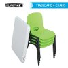 80500 Lifetime Almond Kids Table & Lime Green Chairs (Set of 4)-2