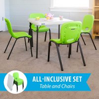80500 Lifetime Kids Table and 4 Chairs Green-5