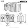 60138 Lifetime Desert Tan/Dark Brown 15'x8' Shed-4