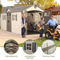 60127 Lifetime Tan 20' x 8' Side Entry Shed-4