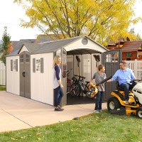 60127 Lifetime Tan 20' x 8' Side Entry Shed-6