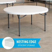 280301 Lifetime 5 Foot Round White Banquet Table-5
