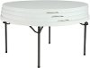 480301 White Granite (4) Lifetime White Granite 60 Inch Round Tables (Set of 4)-1