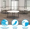480435 Lifetime 5 Foot Stacking Round Tables 4-Pack Almond