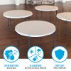 480435 Lifetime 5 Foot Stacking Round Tables 4-Pack Almond-5