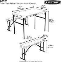 80373 Lifetime 42 Inch Recreation Table Set Almond-6