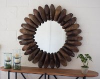 Wooden Antique Shoe Mold Mirror