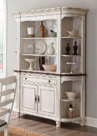 Two-Tone French Country Buffet and Hutch - Bourbon County