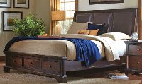 Bancroft Java Brown Traditional King Storage Bed