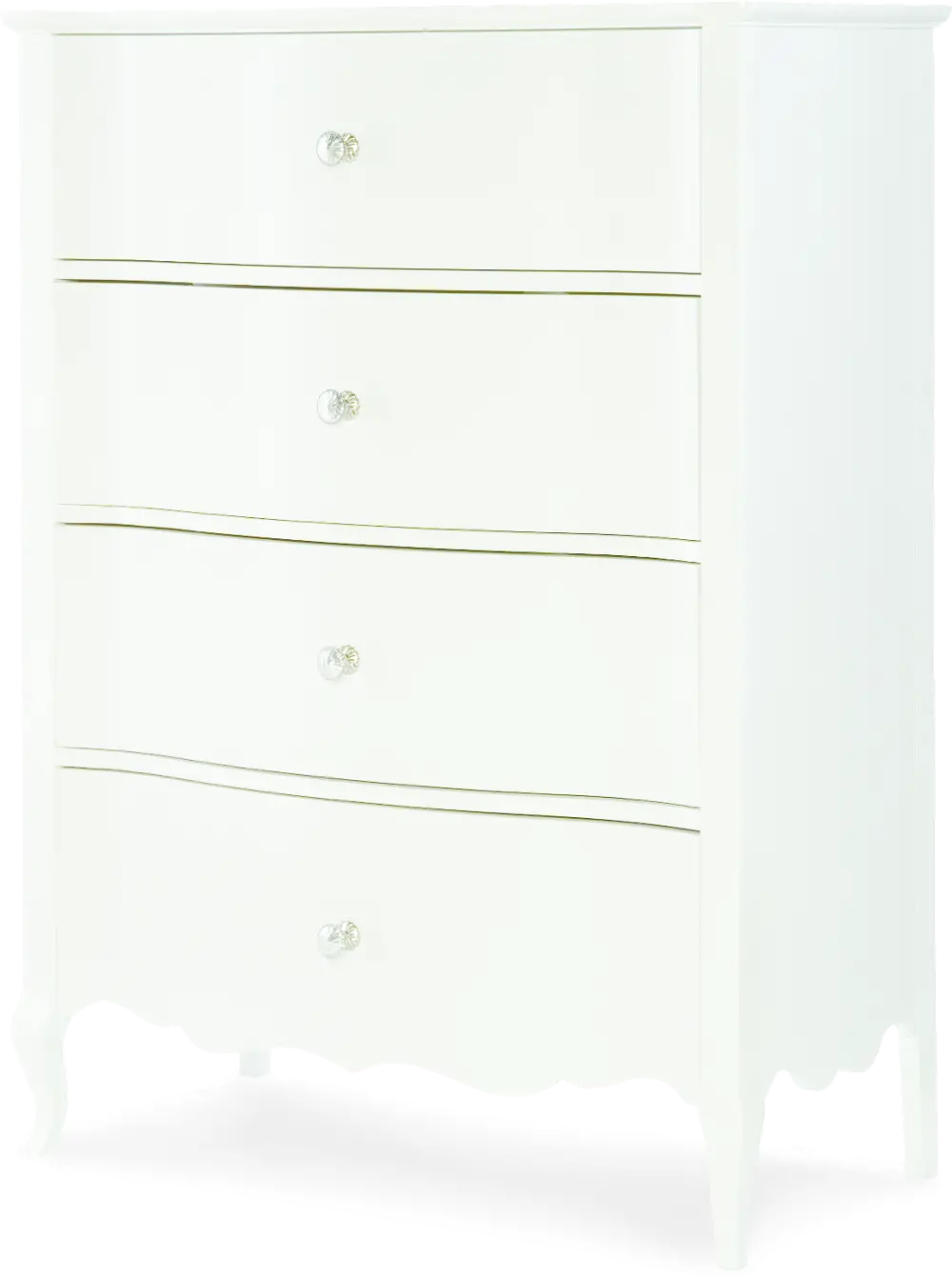 Tiffany Pearl White 4-Drawer Traditional Chest-1