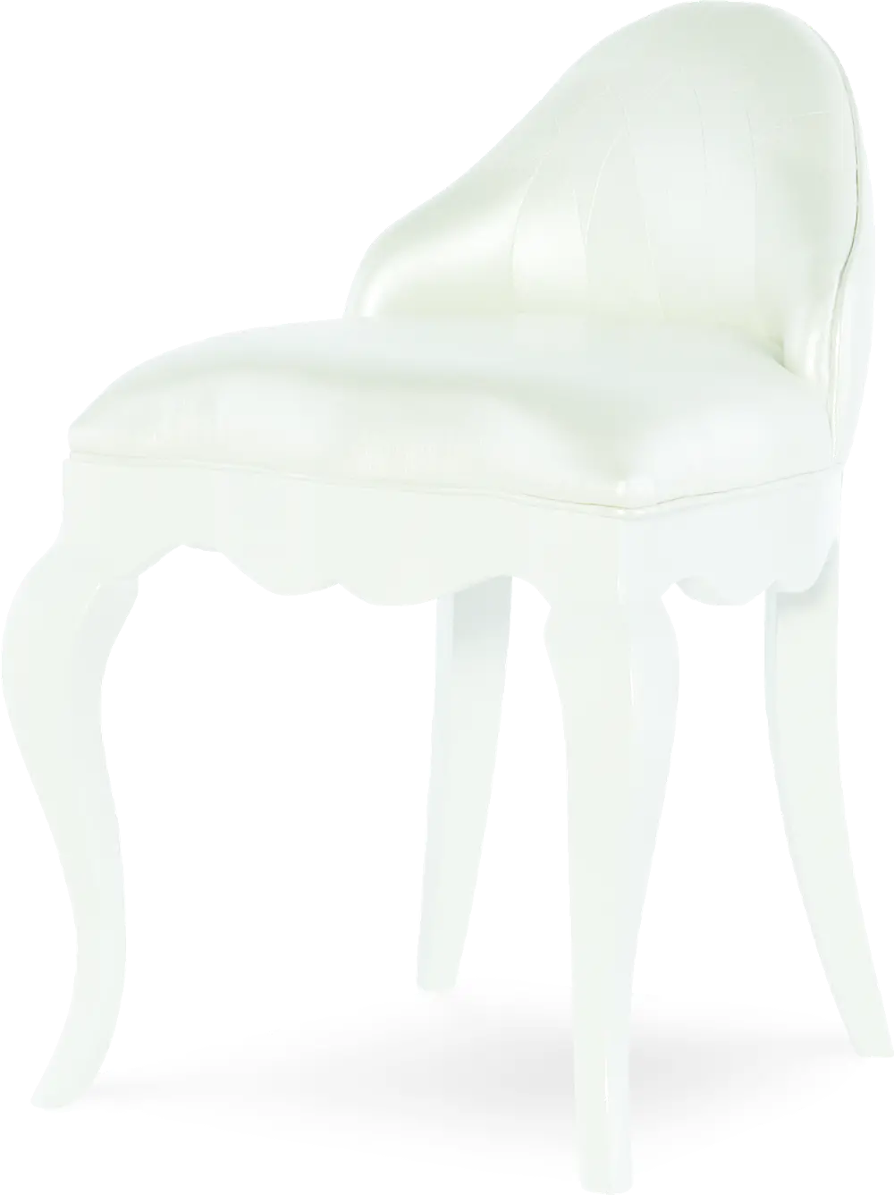 Tiffany Pearl White Traditional Upholstered Desk Chair-1