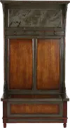 Distressed Honey Stained Hall Tree