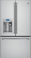 CFE28USHSS GE Cafe Series 36 Inch French Door Refrigerator with Keurig K Cup Brewing System - Stainless Steel