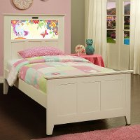 20153 Shaker White LightHeaded Twin Bed