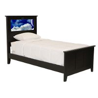 20261 Shaker Black LightHeaded Twin Bed