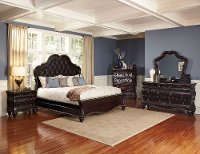 Black Cherry Traditional 6 Piece King Bedroom Set - Palisades