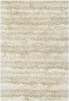 5 x 8 Medium Contemporary Cream and Beige Shag Rug - Kapaa