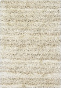 5 x 8 Medium Contemporary Cream and Beige Shag Rug - Kapaa