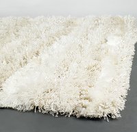 5 x 8 Medium Contemporary Cream and Beige Shag Rug - Kapaa-2