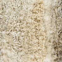 5 x 8 Medium Contemporary Cream and Beige Shag Rug - Kapaa-3