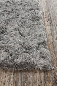 5 x 8 Medium Contemporary Gray Shag Rug - Mercury-2