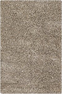 8 x 11 Large Contemporary Taupe and Ivory Area Rug - Estilo