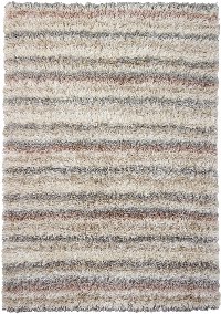 5 x 8 Medium Contemporary Ivory, Gray & Beige Area Rug - Kubu