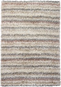8 x 11 Large Contemporary Ivory, Gray & Beige Area Rug - Kubu