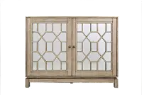 Casa Bella Champagne Gold 50 Inch Mirrored Console