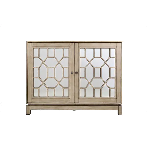 Casa Bella Champagne Gold 50 Inch Mirrored Console