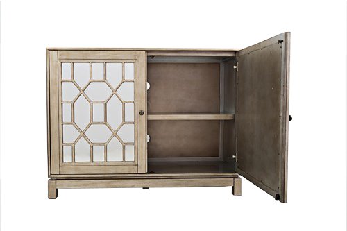 Casa Bella Champagne Gold 50 Inch Mirrored Console-2