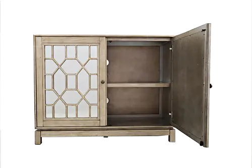 Casa Bella Champagne Gold 50 Inch Mirrored Console-2