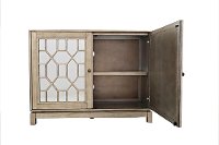 Casa Bella Champagne Gold 50 Inch Mirrored Console -2