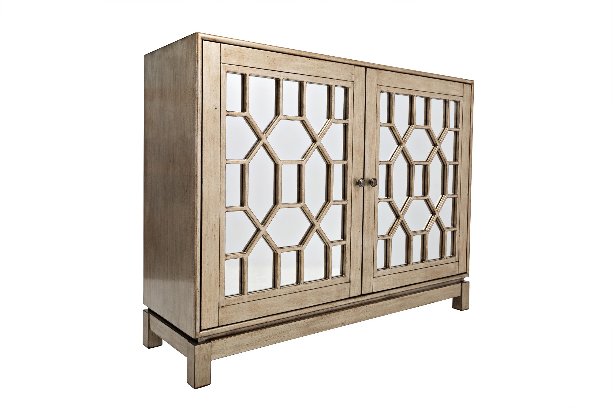 Casa Bella Champagne Gold 50 Inch Mirrored Console-3