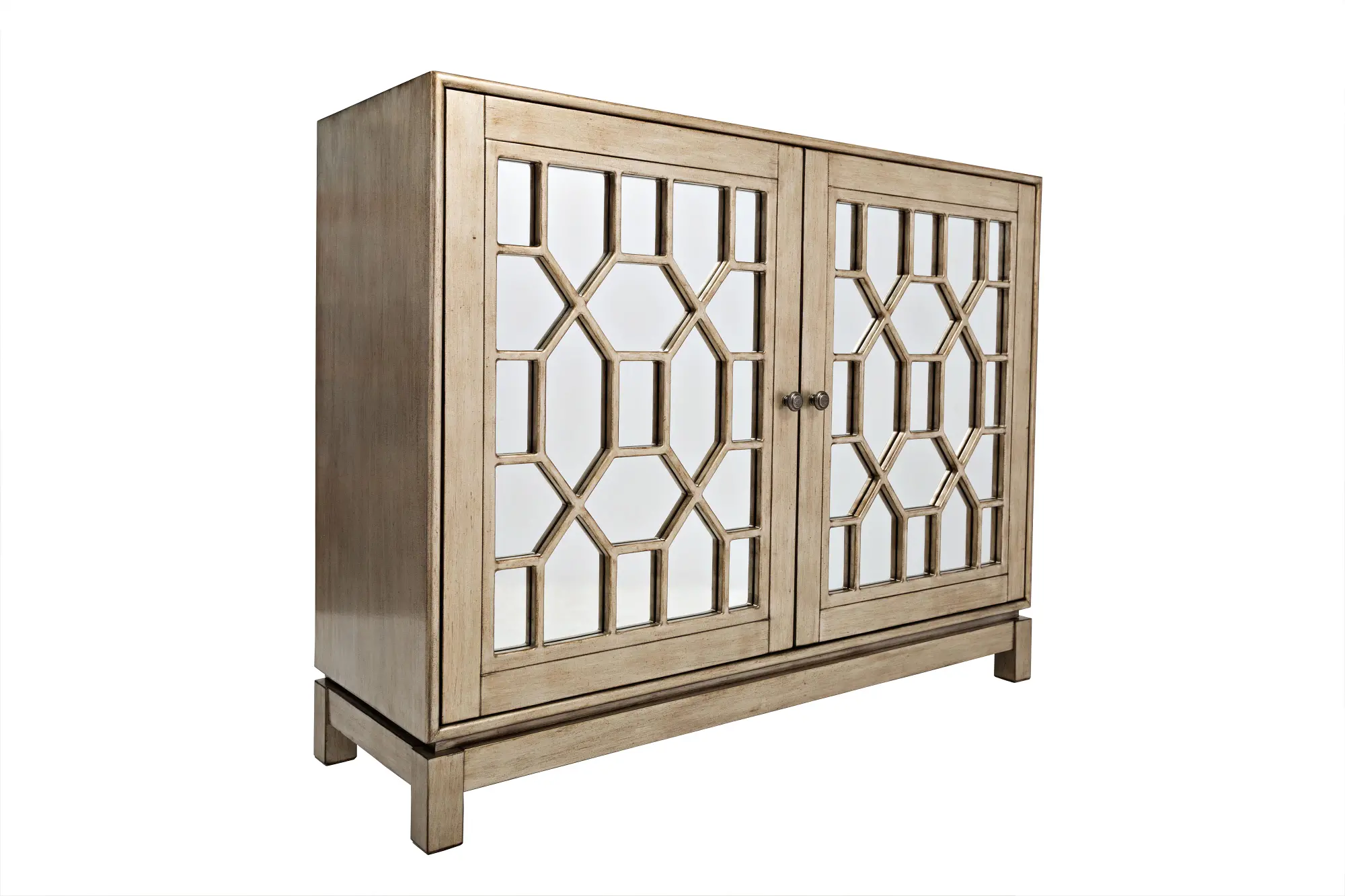 Casa Bella Champagne Gold 50 Inch Mirrored Console-3