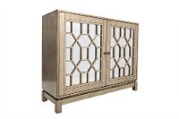 Casa Bella Champagne Gold 50 Inch Mirrored Console -3