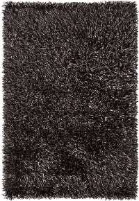 5 x 8 Medium Contemporary Gray and Black Shag Rug - Iris-1
