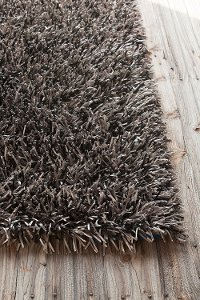 5 x 8 Medium Contemporary Gray and Black Shag Rug - Iris-2