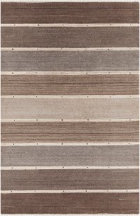 5 x 8 Medium Narrow Striped Brown & Beige Area Rug - Elantra