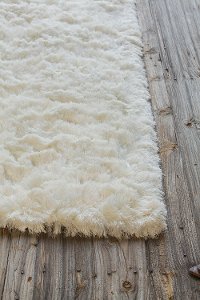 5 x 8 Medium Contemporary White Shag Rug - Naya-2
