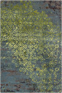 5 x 8 Medium Contemporary Green, Brown & Blue Rug - Rupec