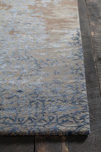 8 x 11 Large Contemporary Gray, Brown and Blue Rug - Rupec-2