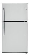 GTE21GSHSS GE 33 Inch 21 Cu. Ft. Top Mount Refrigerator - Stainless Steel