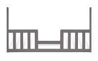F09534.87 Cool Gray Toddler Guard Rail - Parisian