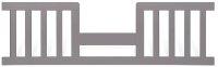 F09514.87 Cool Gray Toddler Guard Rail - Camden