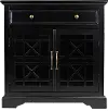 Black 2 Door and 1 Drawer Accent Chest